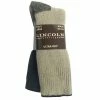 Buy ⌛ Lincoln Outfitters Men's Heavy Crew Sock 2 Pack Khaki - L2/72443-K - 🤩 Socks 😀