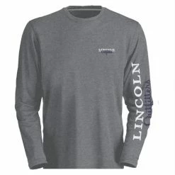 Deals 🤩 Lincoln Outfitters Ladie's Long Sleeve Logo Shirt, Graphite Heather - LO-LLS708-GH - Long Sleeve Shirts Women's 👏