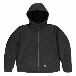 Best deal 😀 Lincoln Outfitters Men's Flex Washed Duck Quilt Lined Hooded Jacket Black - RLHJ319BK - Jackets ❤️