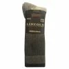 New 🥰 Lincoln Outfitters Men's Cupron Anti-Microbial Merino Wool Boot Sock Brown - RT/LO793-BRN - 👍 Socks ✔️