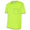 Discount ❤️ Lincoln Outfitters Men's Heavyweight Relaxed Fit Short Sleeve Pocket Tee Safety Green - LOPK-01R-SFG - Pocket T-Shirt ✨