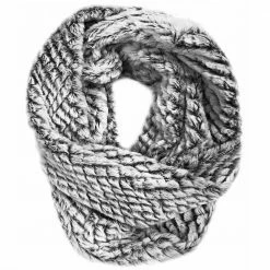 Promo 🌟 Lincoln Outfitters Women's Faux Fur Snowy Eternity Scarf Gray - P22886-GRY - Women's Eternity Scarfs 😍