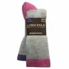 Cheap ✨ Lincoln Outfitters Women's Merino Wool Blend Boot Sock 2 Pack Grey - L2/704-FU-PU - ❤️ Socks ❤️