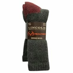 Discount ✔️ Lincoln Outfitters Men's Merino Wool Blend Sock 2 Pack Assorted - RT/L2/72232-ASST - 🥰 Socks ✔️