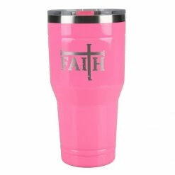 Top 10 🔥 Lincoln Outfitters "Faith" 30 oz. Religious Tumbler, Pink - 89-638-0204 - Tumblers 🌟