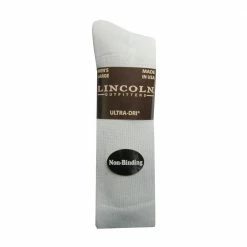 Best Pirce 🥰 Lincoln Outfitters Men's Non-Binding Ultra-Dri Crew Sock 2 Pack White - L2/923-W - Socks 🌟