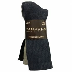 Coupon ⭐ Lincoln Outfitters Men's Crew Sock 3 Pack Assorted - L3/951-A - Socks ❤️