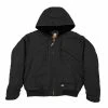 Brand new 🔥 Lincoln Outfitters Men's Flex Washed Duck Sherpa Lined Hooded Jacket Black - RLHJ317BK - Jackets 🔥