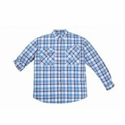 Brand new ❤️ Lincoln Outfitters Men's Long Sleeve Plaid 🌟 Shirt Navy/Blue - G4359-NVYBLU - Long Sleeve Shirts 🔔