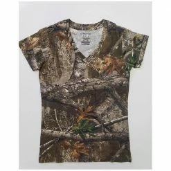 Budget ⌛ Lincoln Outfitters ✨ Women's Realtree Short Sleeve T-Shirt - LO202 - T-Shirts ✔️