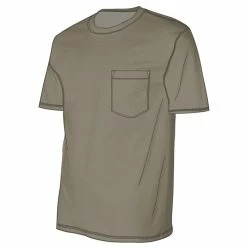 Promo ✨ Lincoln Outfitters Men's Heavyweight Relaxed Fit Short Sleeve Pocket Tee Cobblestone - LOPK-01R-CBS - Pocket T-Shirt ⌛